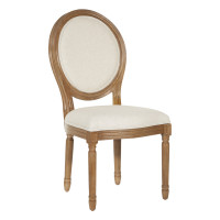 OSP Home Furnishings LLA-L32 Lillian Oval Back Chair in Linen Brushed Frame